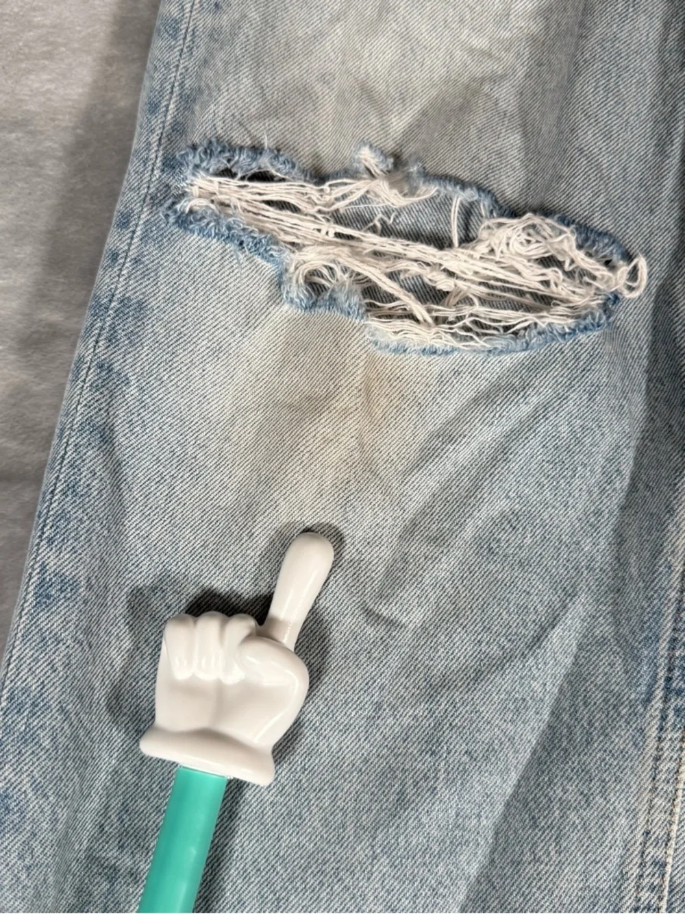 Agolde 90s Jeans Womens 28x28 (Estimated) Straight Fit High Rise Distressed - Picture 3 of 16